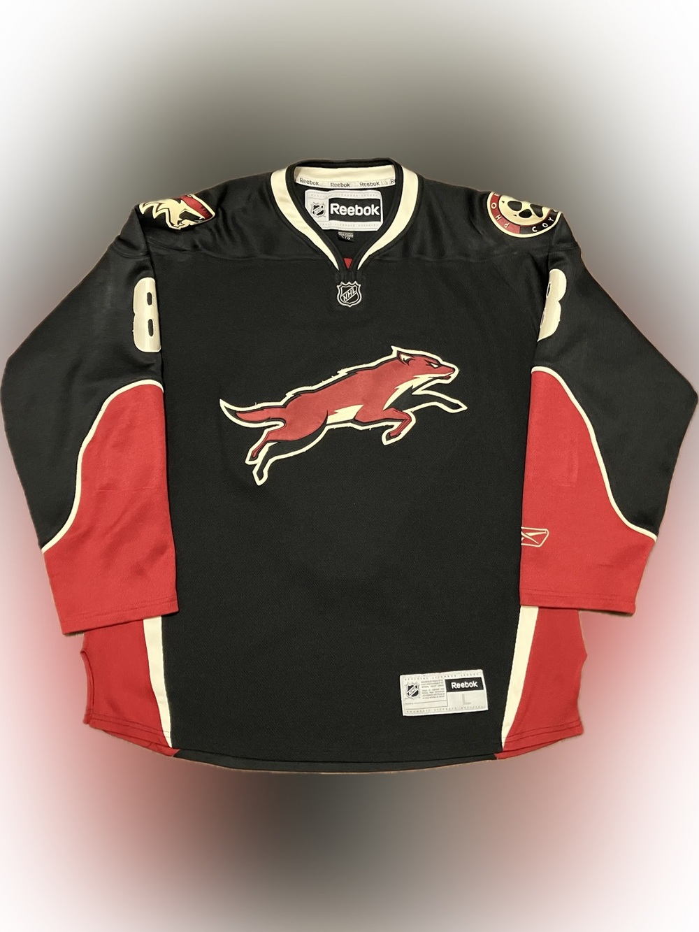 Arizona Coyotes Running Coyote Scottie Upshall Reebok NHL Hockey Jersey Size L